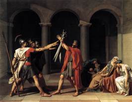Jacques-Louis David, Oath of the Horatii,1784, oil on canvas